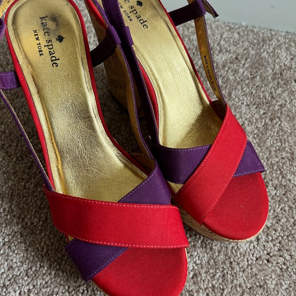 Kate Spade Penny Cork Platform Grosgrain Sandal - Picture 5 of 10